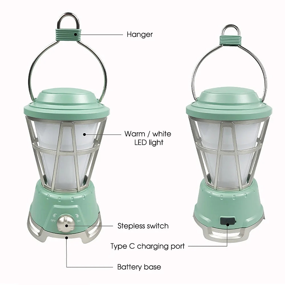 Vintage USB Rechargeable Hanging Lantern LED Night Light S542160