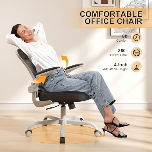High Back Mesh Ergonomic Office Chair with Flip-up Armrests S352