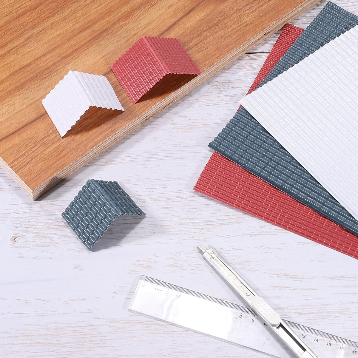 Dark Grey PVC Miniature Roof Tiles Pack of 10 H17793