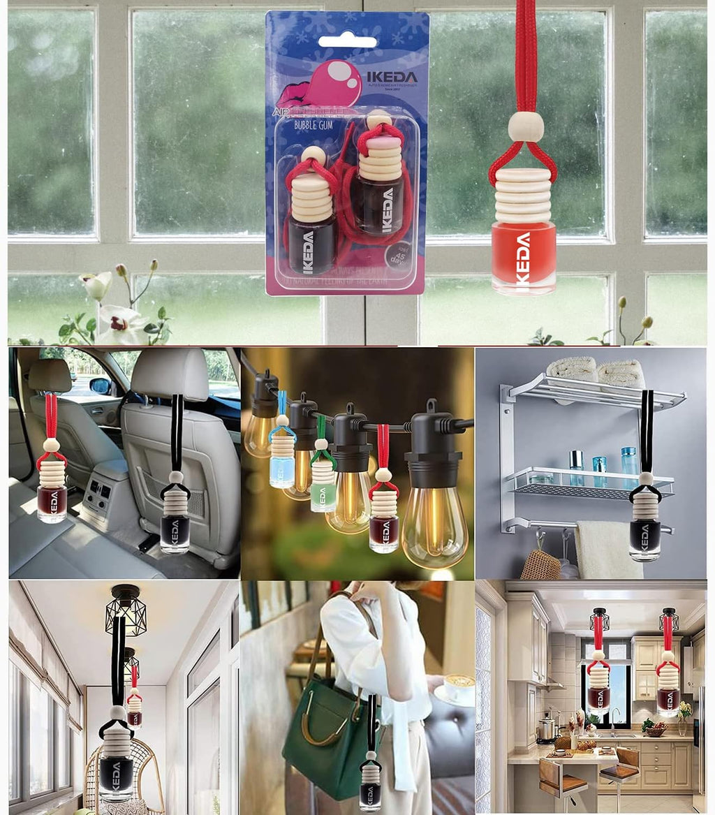 Car Air Fresheners 6-Pcs 4ml Hanging Diffuser Bottles E30089