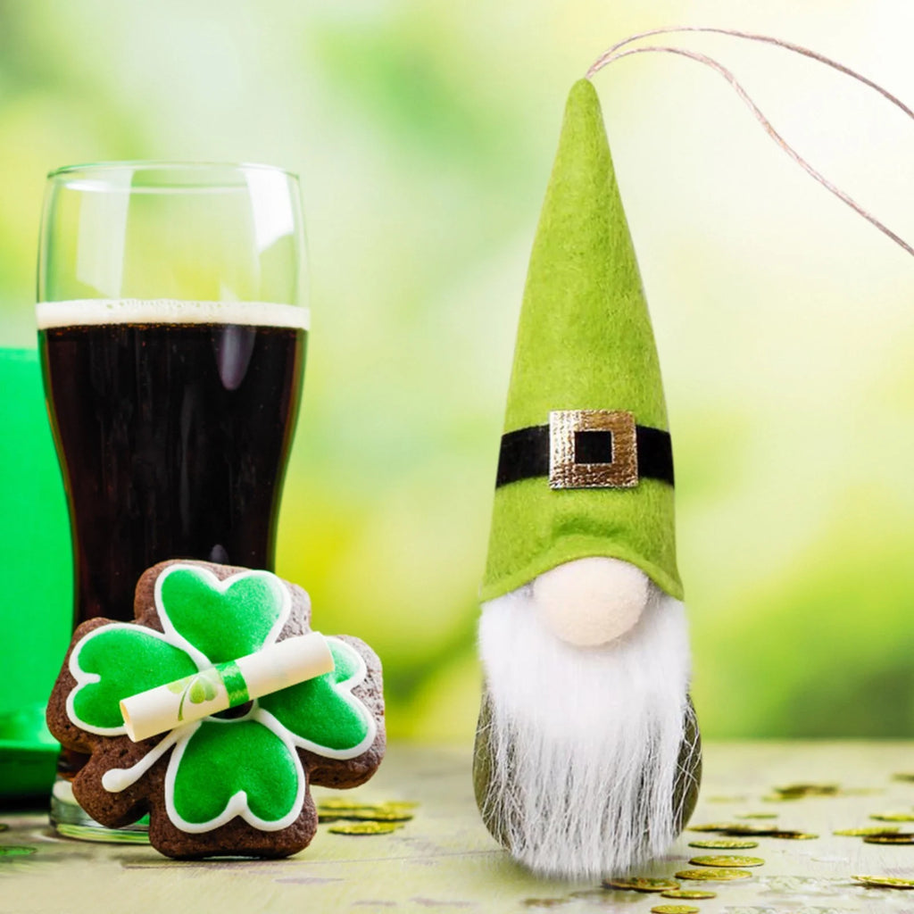 St Patricks Day Gnome Doll Ornaments Set P529