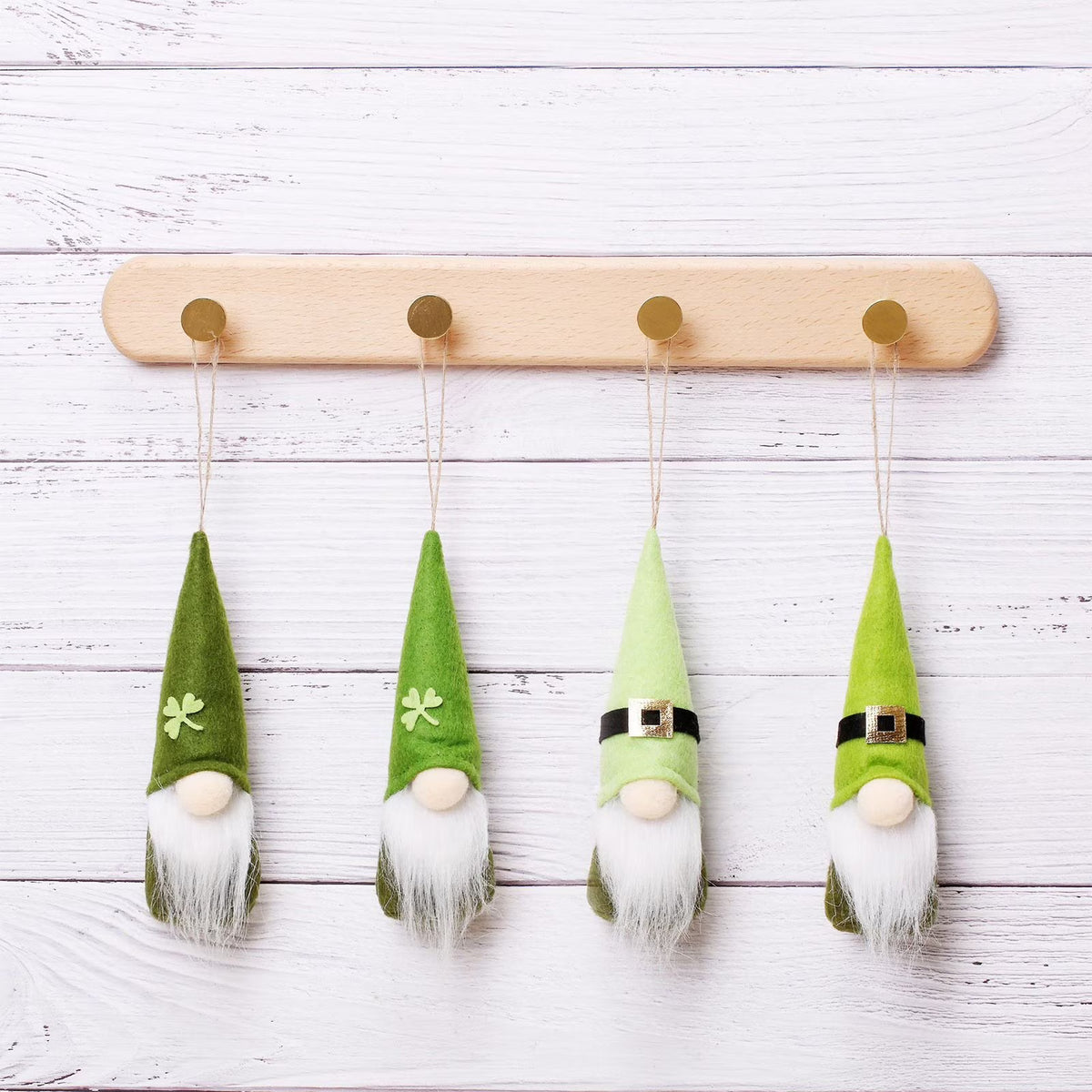 St Patricks Day Gnome Doll Ornaments Set P529