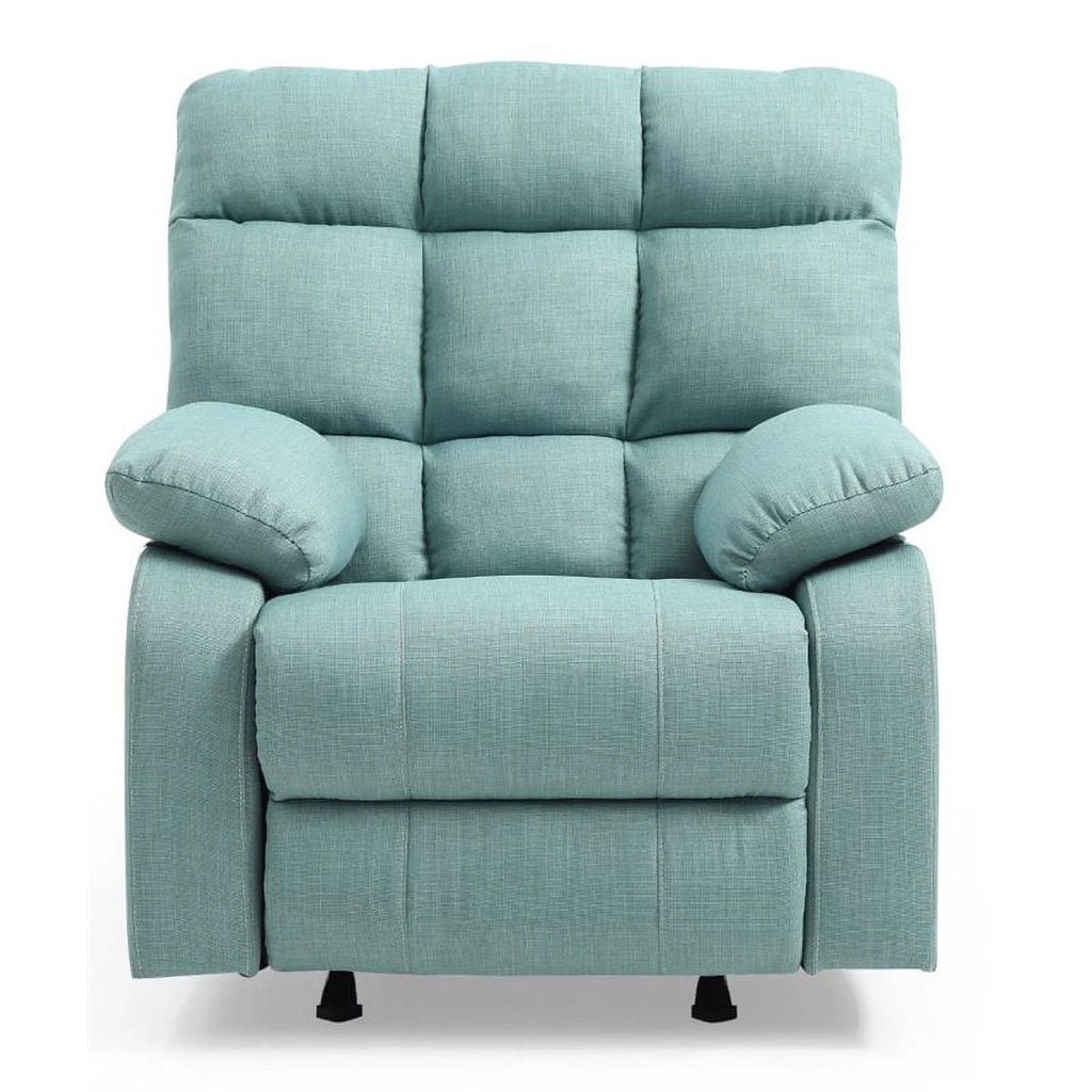 Teal Turquoise Fabric Rocker Recliner Z918488