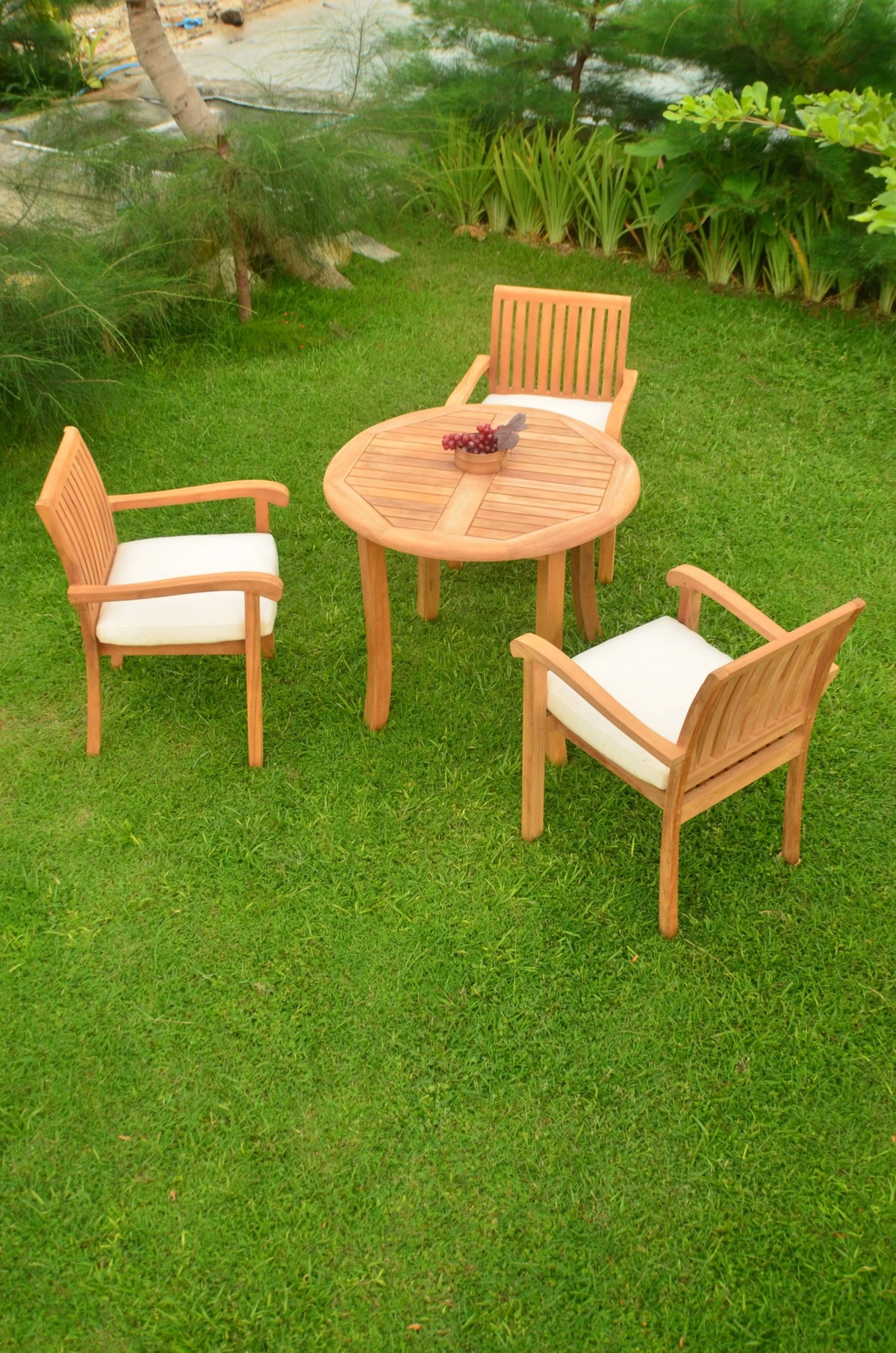 3 Seater 4 Pc Teak Dining Set J692518