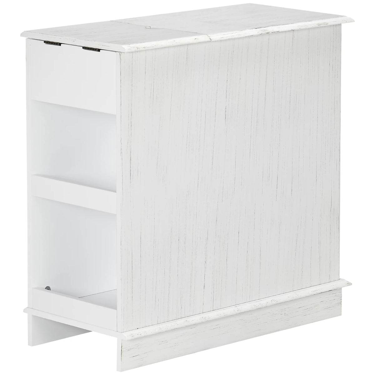White Side Table with Drawer and Cabinet X340