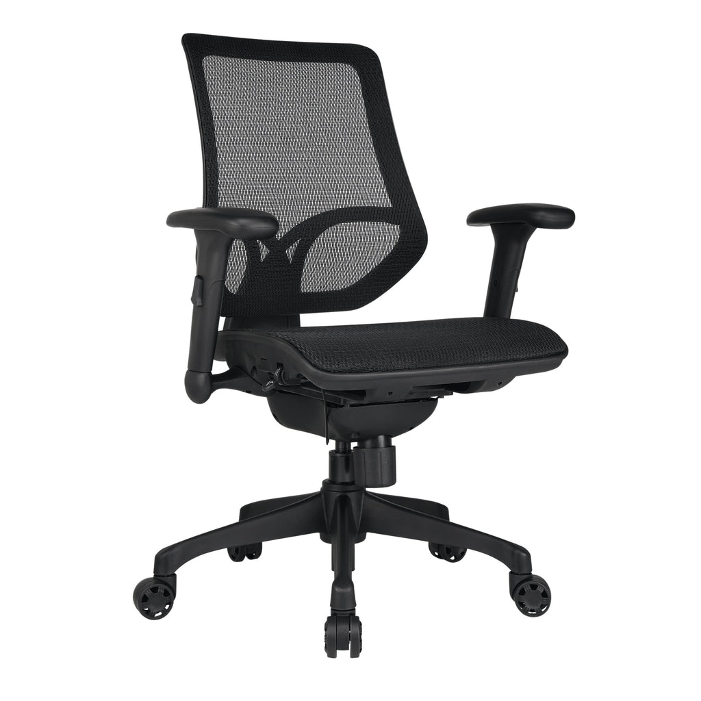 Black Ergonomic Mesh Mid-Back Task Chair C1435