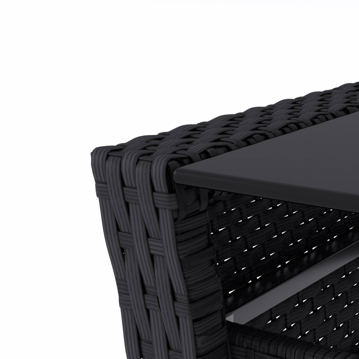 Black Rattan Wicker Patio 4pc Set G499
