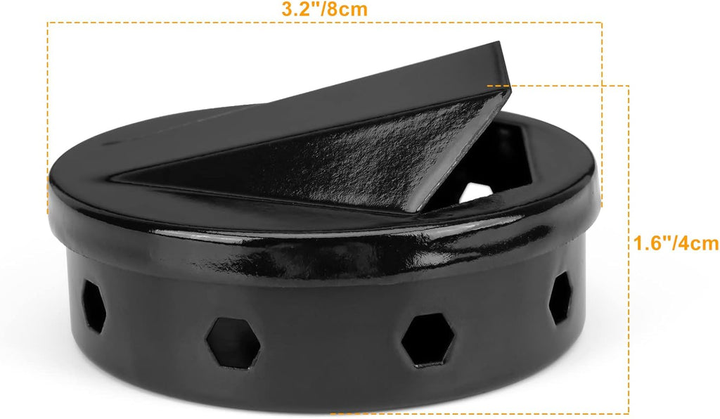 2 Pcs Black Smoker Box with Lid Q47461