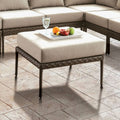 Gray/Beige Patio Ottoman Y930442