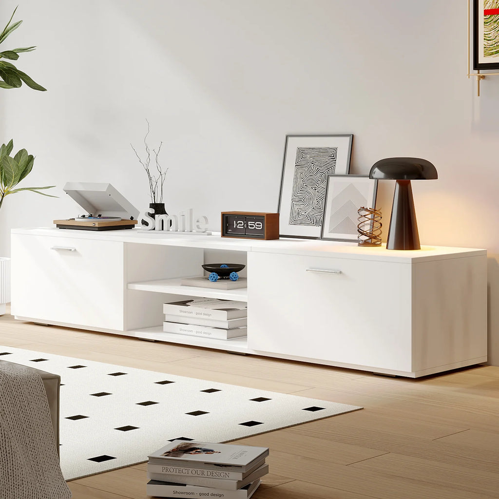 White Modern TV Stand for 55/65/70 Inch TVs I154