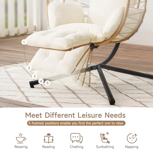 Hanging Egg Chair with Cushion and Stand C409220