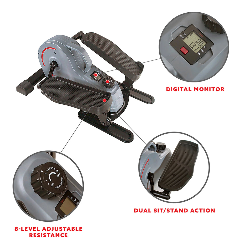 Compact Magnetic Standing Elliptical Machine with Handlebars L294685