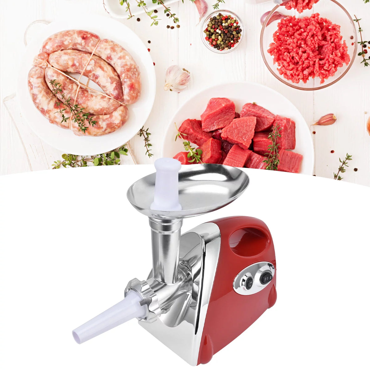 2800W Stainless Steel Electric Meat Grinder and Sausage Stuffer Z797099