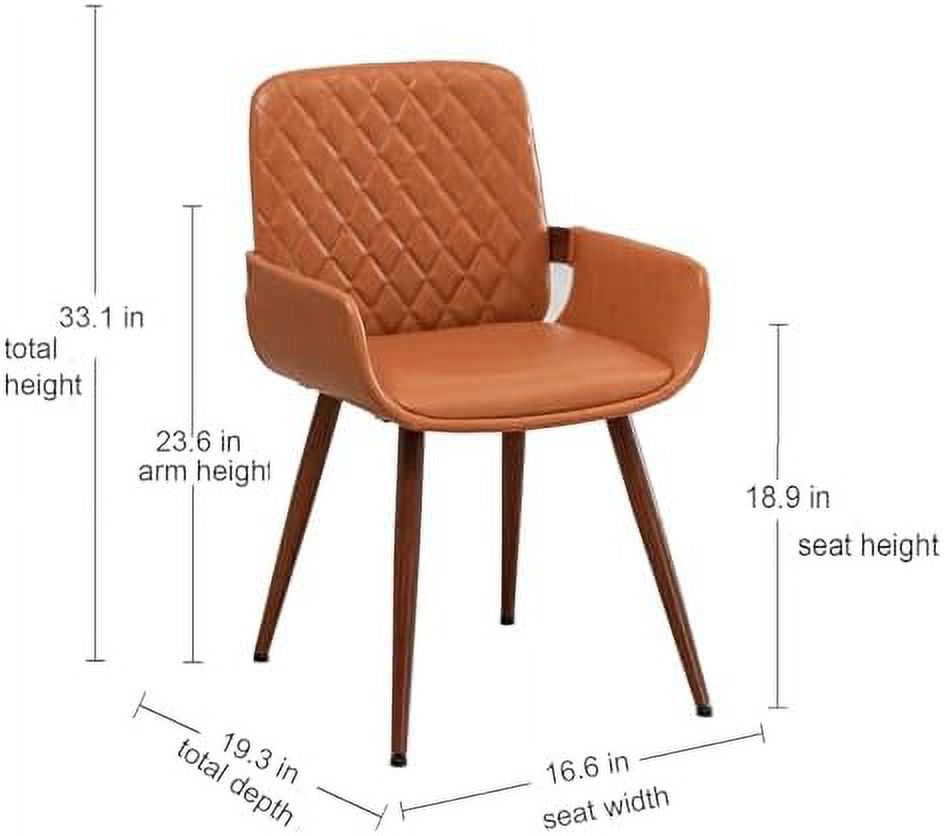 Beige Fabric Bentwood Frame Dining Chairs Set of 2 with Armrest Y146816