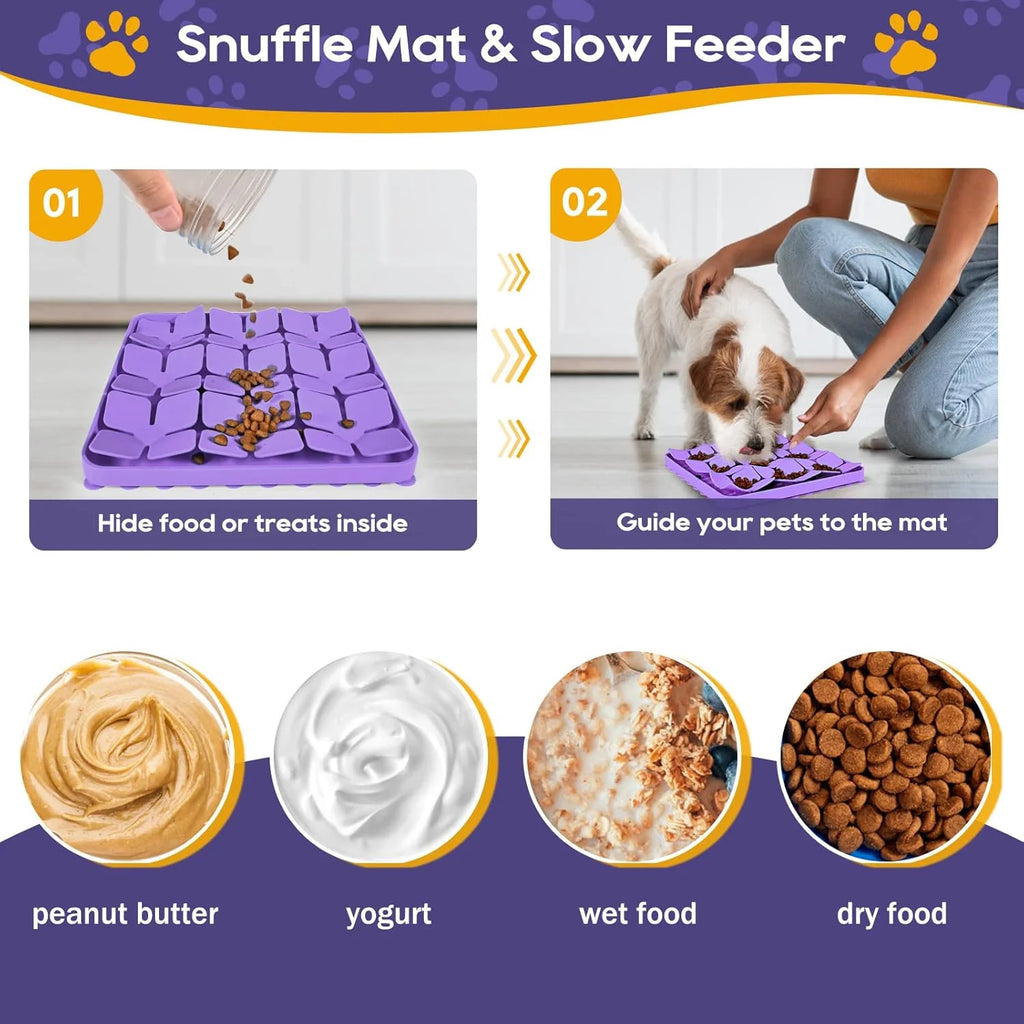 Purple Silicone Snuffle Mat for Dogs I7587