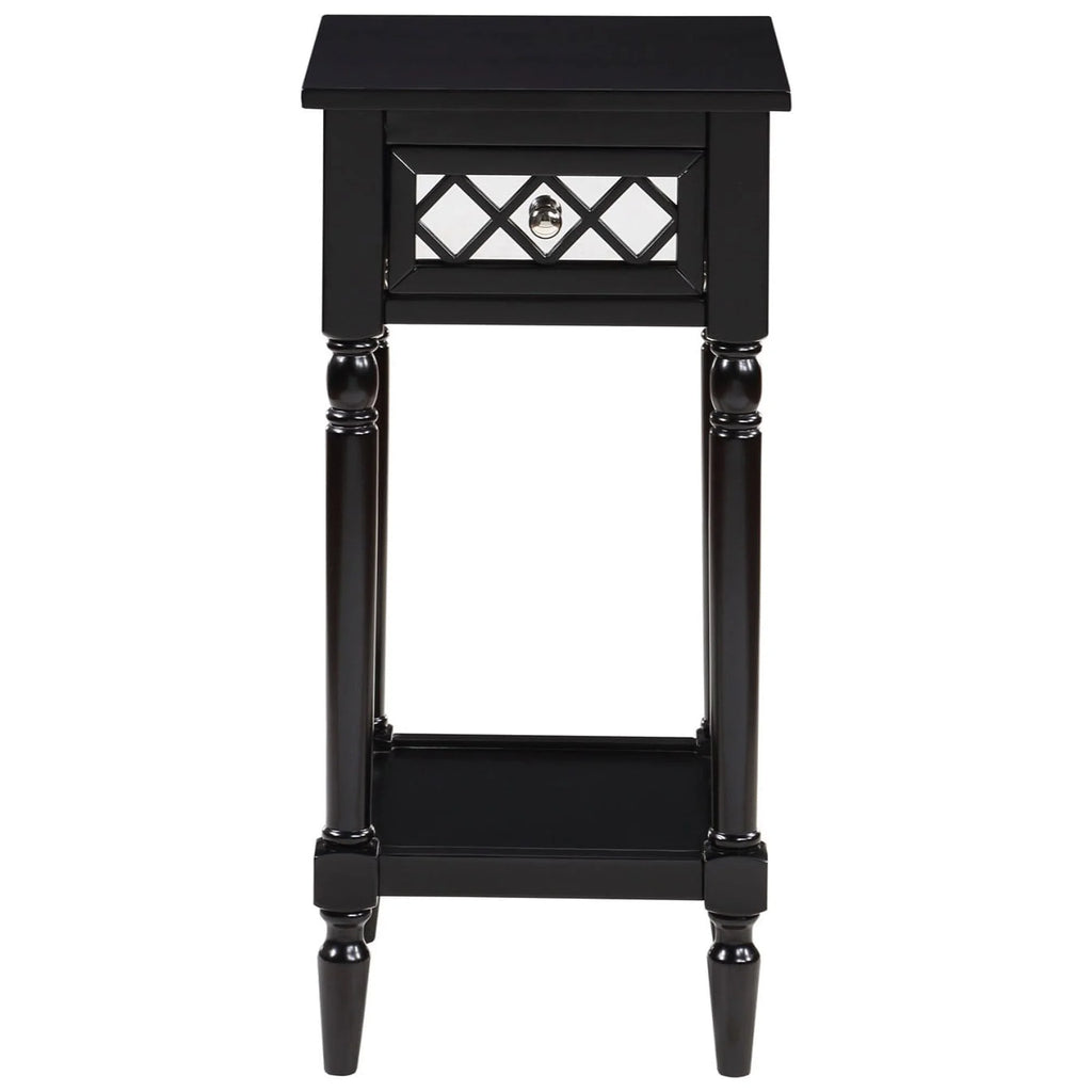 Black 1 Drawer Accent Table with Shelf M179845