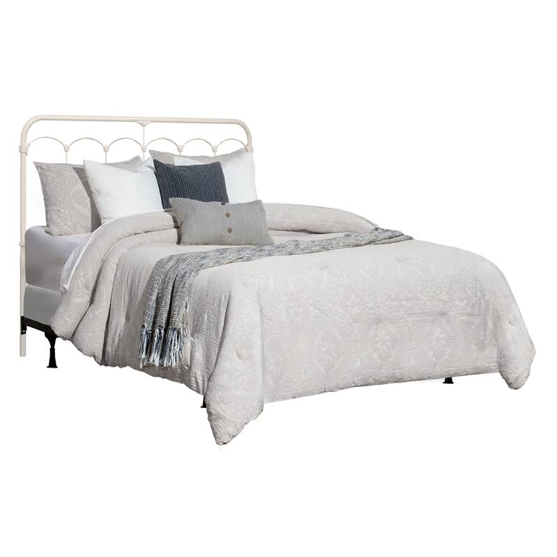 King Soft White Metal Headboard C178998