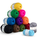43 Piece Crochet Kit with 9 Crochet Hooks Set and 55 Yards of Yarn, Canvas Tote Bag S428