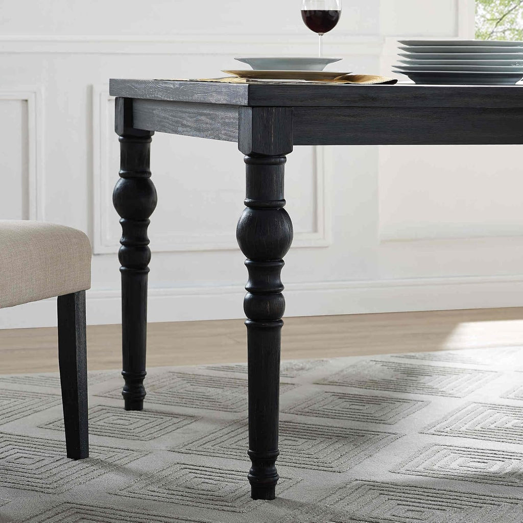 5-Piece Solid Wood Dining Table Set with 4 Upholstered Chairs Q834654