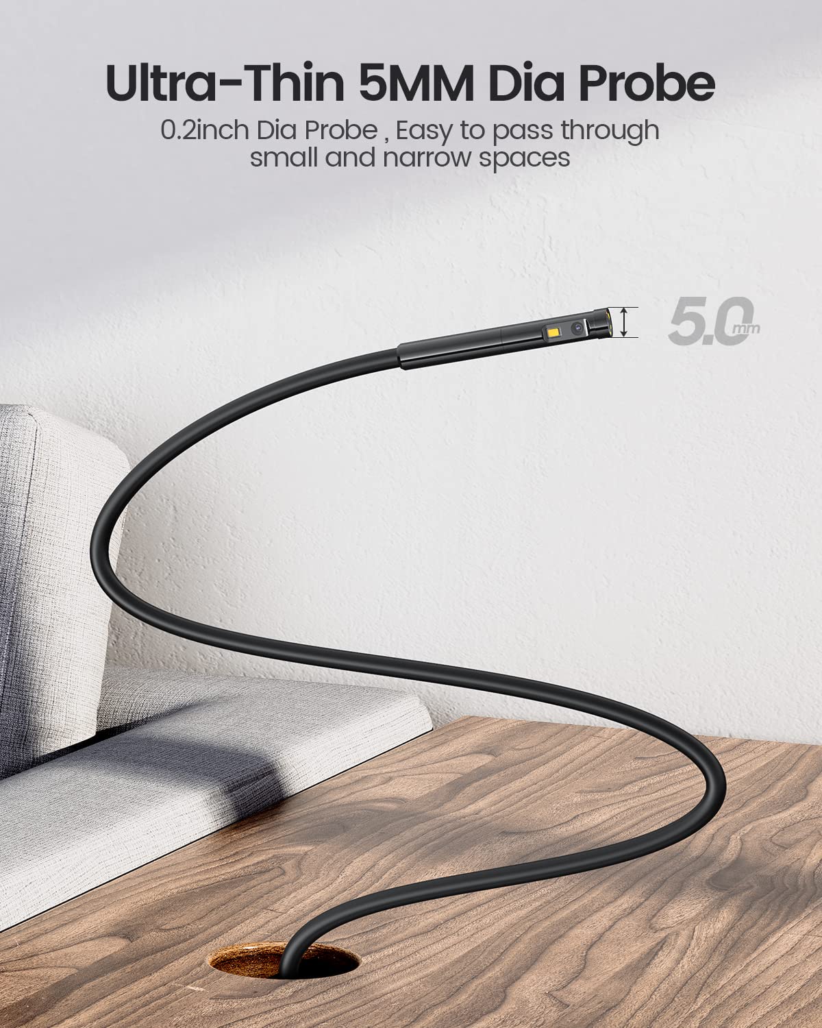 5'' HD Dual Lens Endoscope Borescope Camera with LED Lights M948