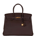 Birkin 35 Rouge Sellier Clemence Gold Hardware K178209