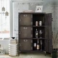 Metal Storage Locker with Doors and Shelves J81200