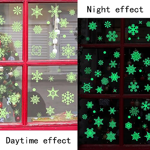Glow in The Dark Snowflake Window Clings A92683
