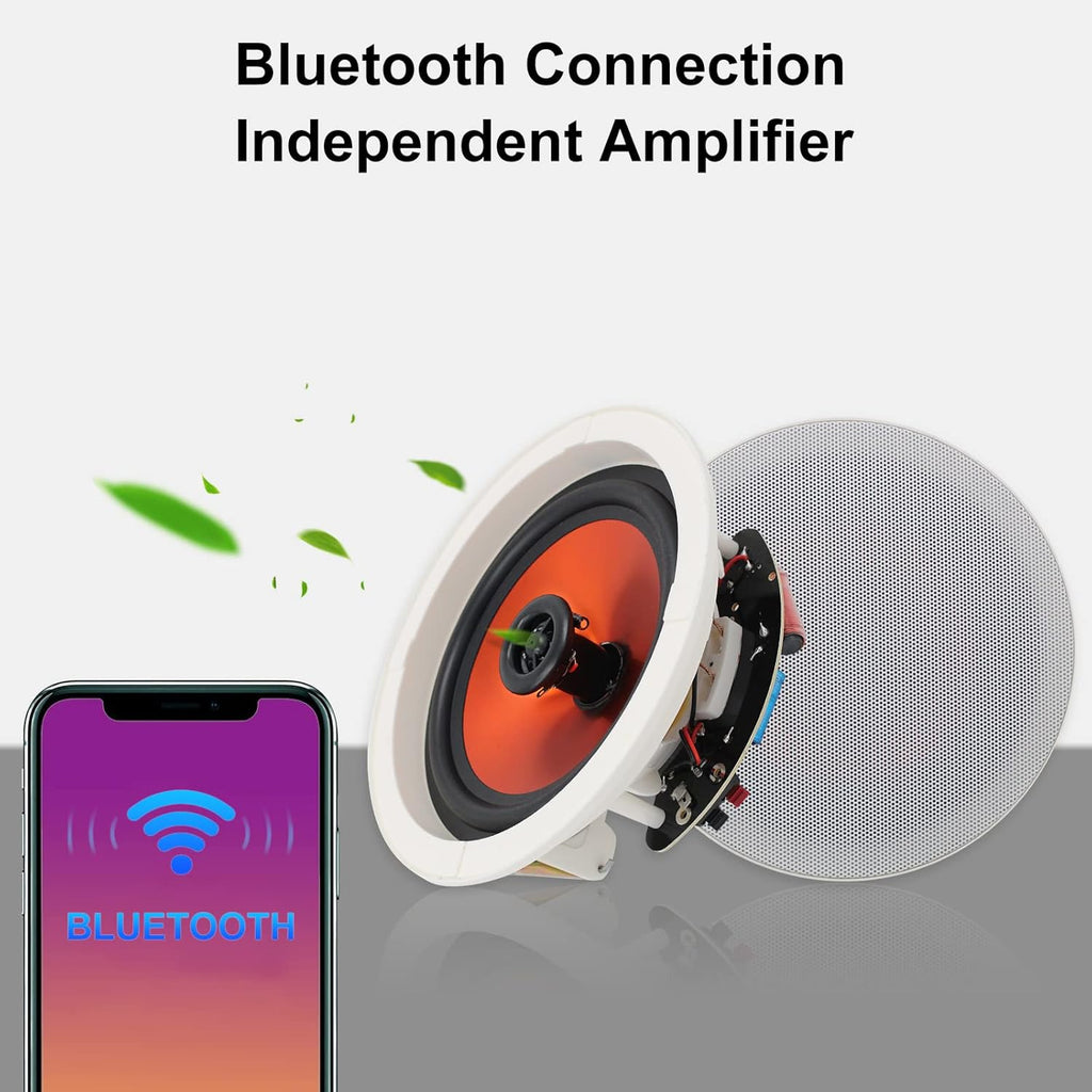 6.5” Flush Mount 2-Way Bluetooth Speakers, 300 Watts Max Power, Pack of 2 T917