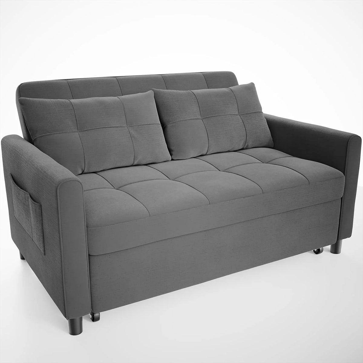 Dark Gray Convertible Sleeper Sofa Bed Z181260