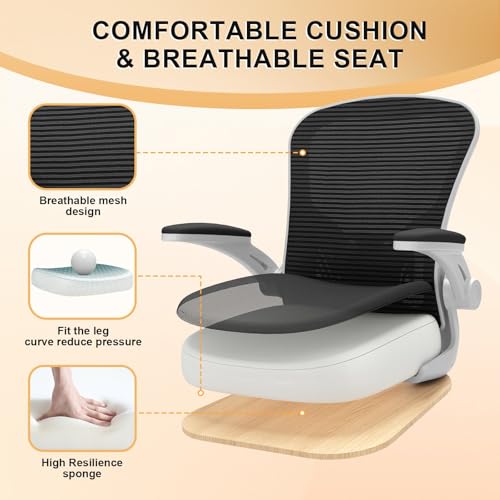 High Back Mesh Ergonomic Office Chair with Flip-up Armrests S352