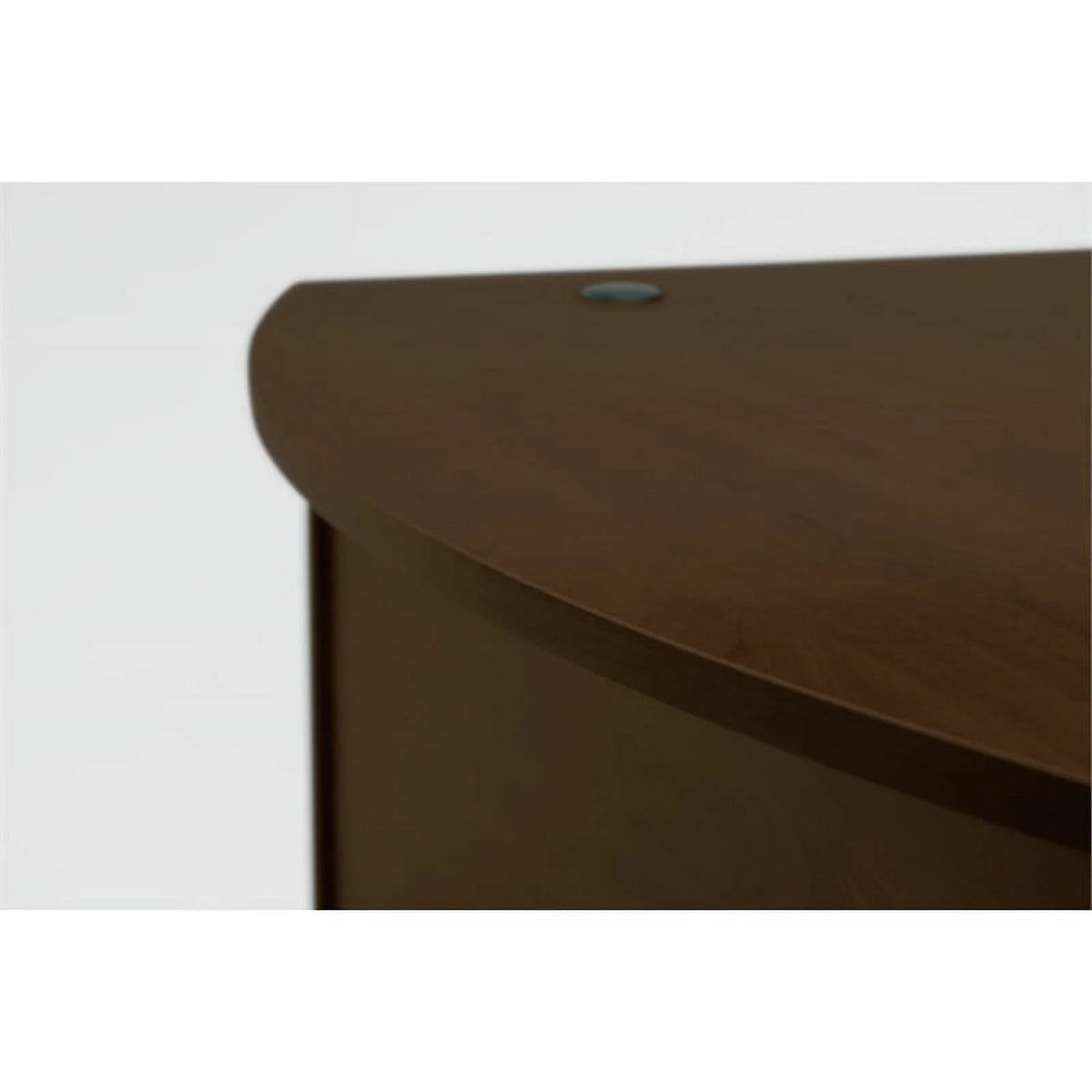 72W Bowfront U Station Desk with Lateral File in Cherry V55687
