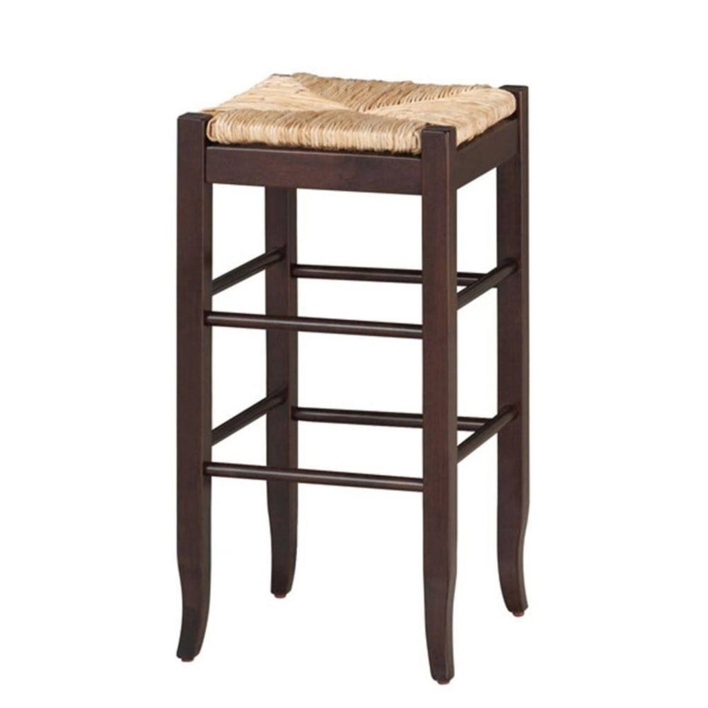29x22 Square Rush Stool Cappuccino K858