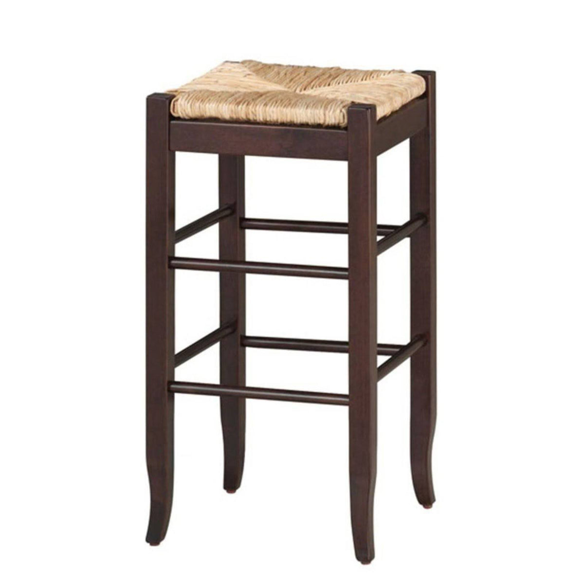 29x22 Square Rush Stool Cappuccino K858