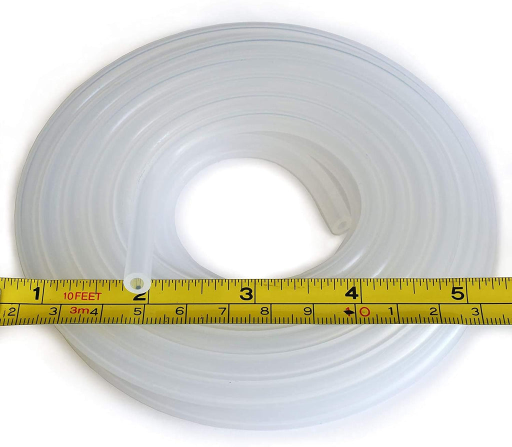 Pure Silicone Tubing 1/8" ID x 1/4" OD 500F 75 Feet Pack of 2 T130