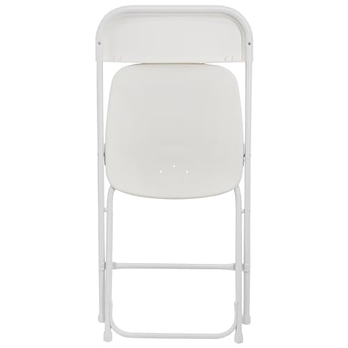 4 Piece White Plastic Folding Chairs W73062