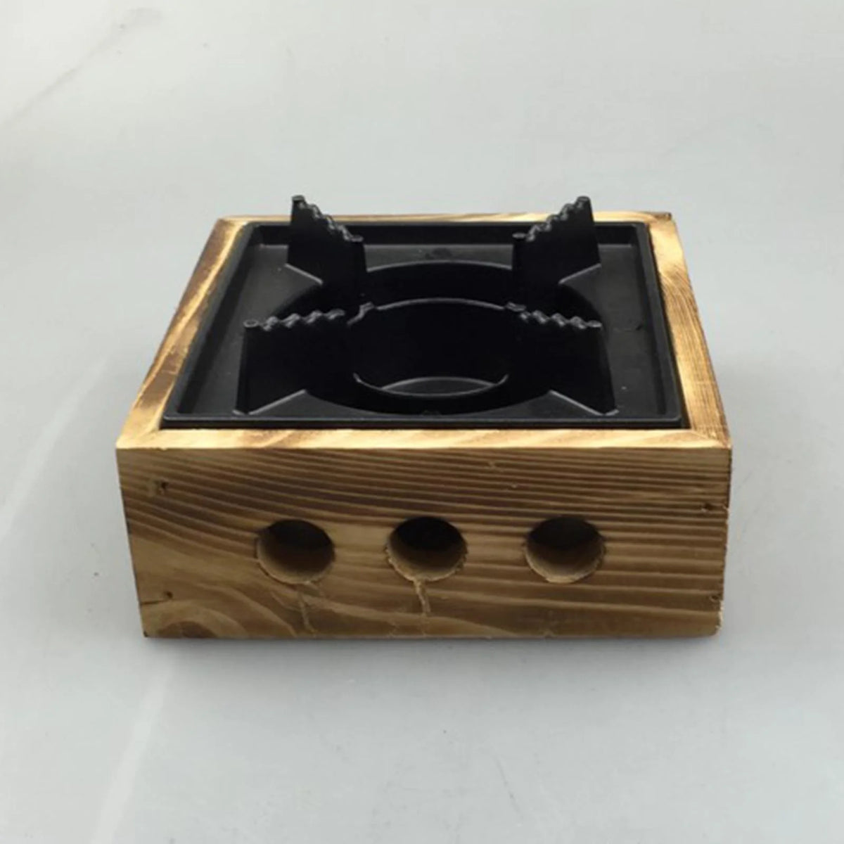 Compact Alcohol Stoves with Wooden Base 16cm M279