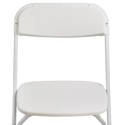 4 Piece White Plastic Folding Chairs W73062