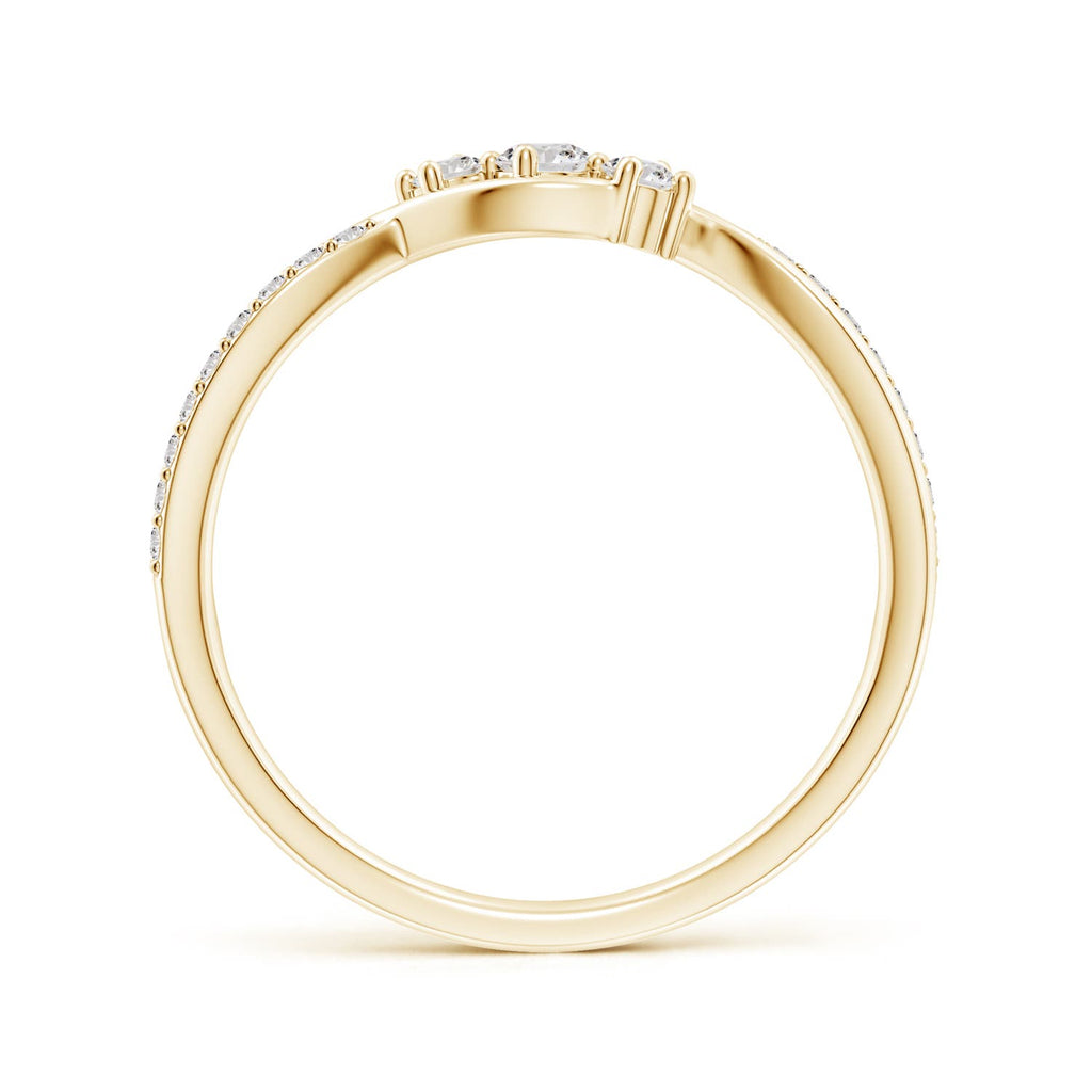 14K Yellow Gold White Diamond Infinity Ring V6235