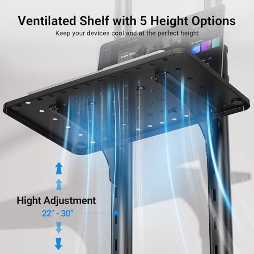 Rolling TV Stand on Wheels for 32-83 Inch Screens up to 110lbs V449156