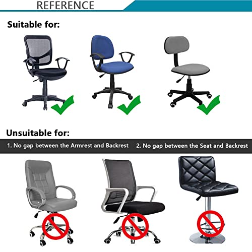 Creamy-White Stretch Jacquard Office Chair Cover V726018