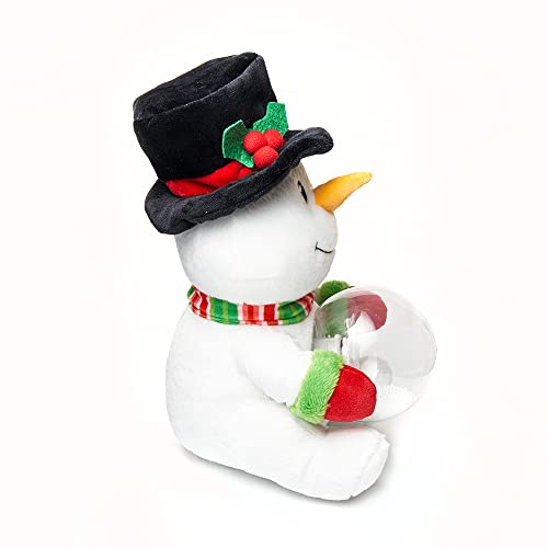 Animated Christmas Snowman LED Light Plush Toy 12 Inches V9321