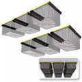 Adjustable Height Black Ceiling Mounted Storage Rack D227
