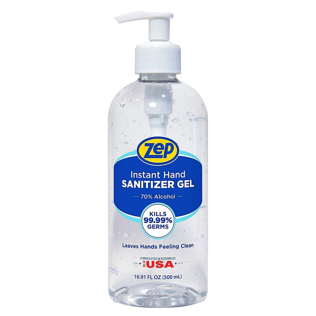 Instant Hand Sanitizer Gel 70% Alcohol 1 Gallon Case of 4 Pump Included Z371774