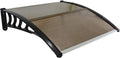 Dark Brown 40 x 40 Polycarbonate Window Awning Door Canopy O356