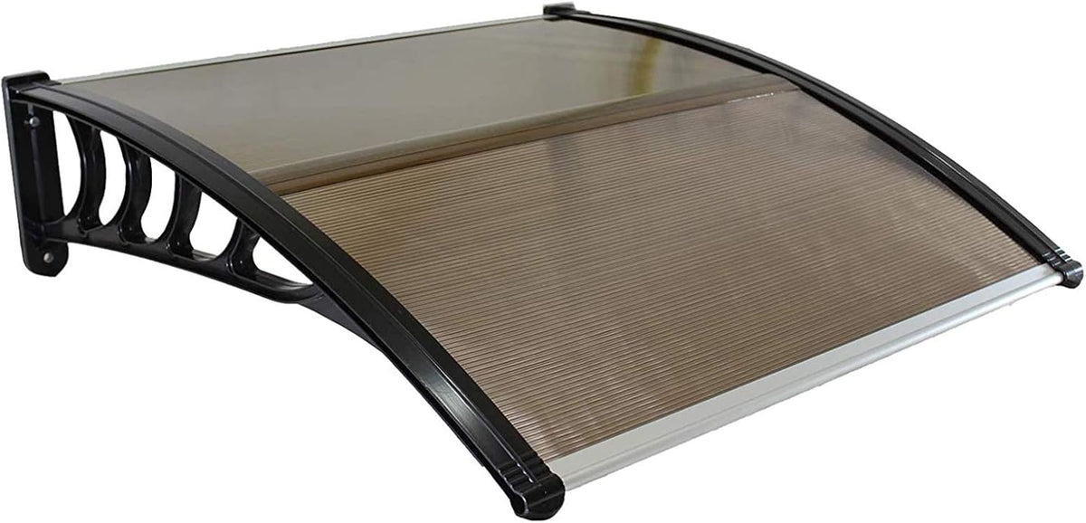 Dark Brown 40 x 40 Polycarbonate Window Awning Door Canopy O356