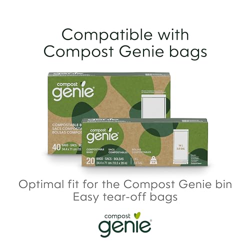 White Stainless-Steel Large Kitchen Compost Bin I162551