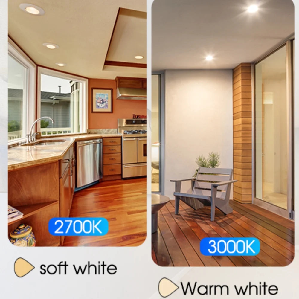 6 in LED Flush Mount Ceiling Light 9.5W Dimmable 2700K 20 Pack C9192
