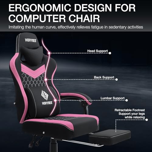 Fabric Gaming Chair with Footrest and Lumbar Support Green and White E48006