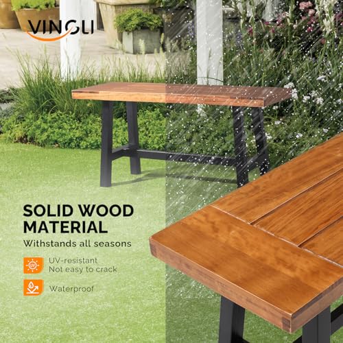 Outdoor Bench with Metal Legs Z6908