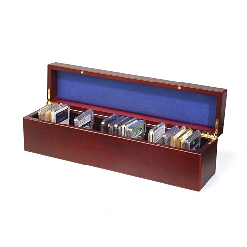 Mahogany Wood Grain Coin Box for 50 Slabs V69469